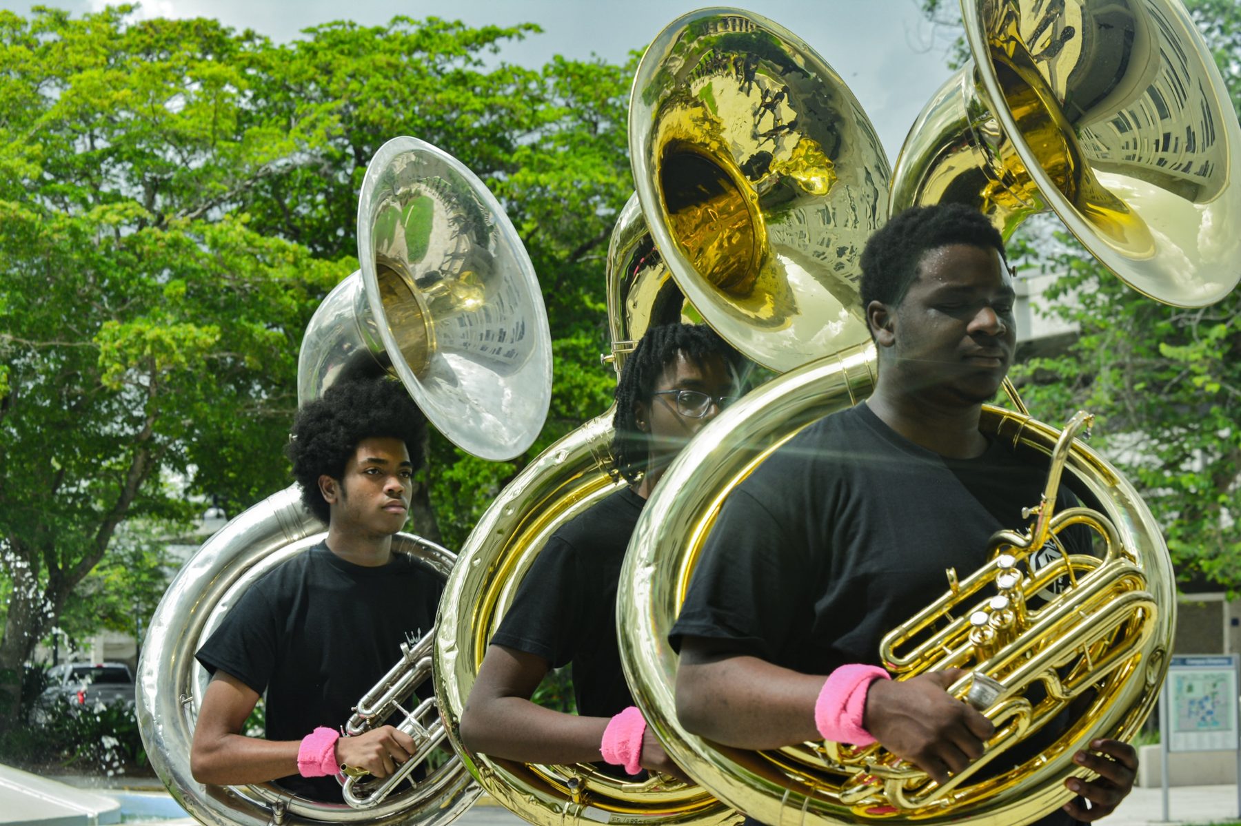 Brass and Pink Gloves